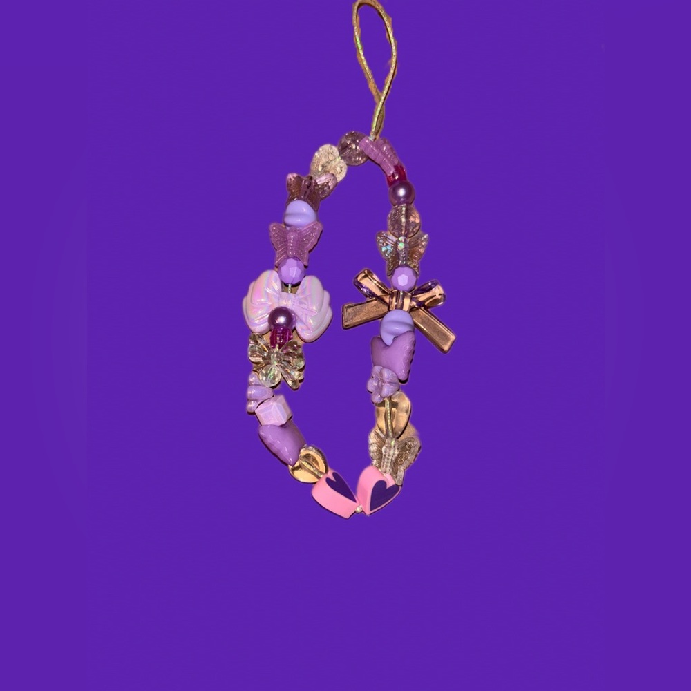 Purple Phone Charm Bracelet